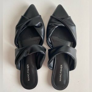 Marc Fisher Black Mules